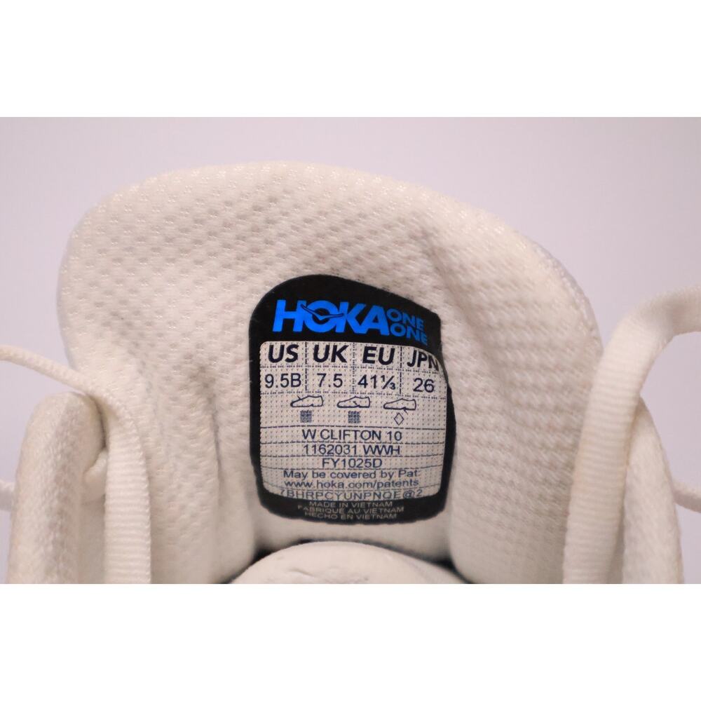 Hoka One One Clifton 10 White 1162031-WWH Women's NEW Read #2069.5 - Picture 12 of 16